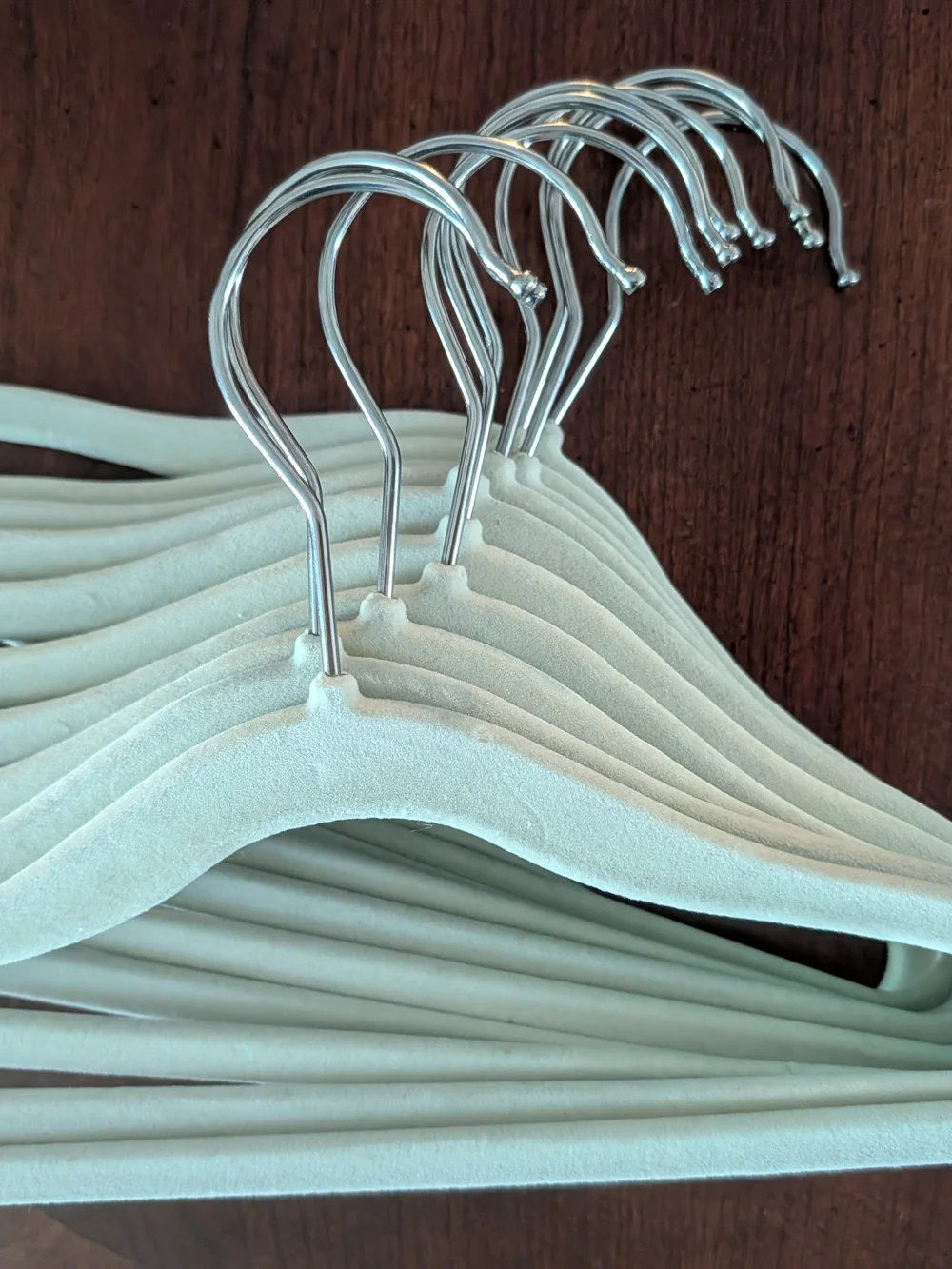Velvet Non-Slip KIDS Clothes Hangers - Light Mint (Set Of 10)